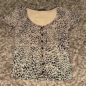 brandy melville leopard top
